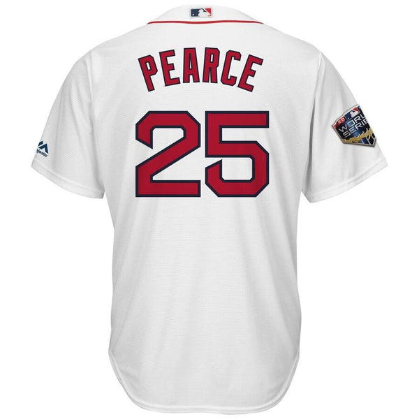 Steve Pearce Boston Red Sox Majestic World Series Cool Base Player Jersey – White 2019