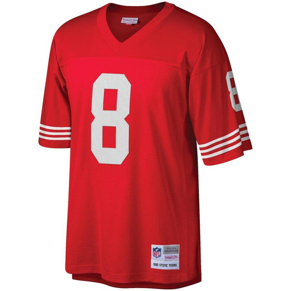 Steve Young San Francisco 49ers Mitchell &amp; Ness Retired Player Vintage Replica Jersey - Scarlet 2019