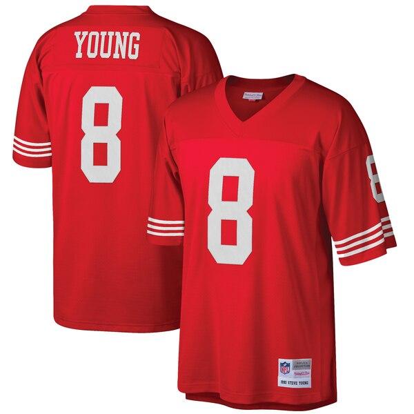 Steve Young San Francisco 49ers Mitchell &amp; Ness Retired Player Vintage Replica Jersey - Scarlet 2019