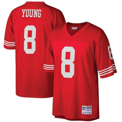 Steve Young San Francisco 49ers Mitchell &amp; Ness Retired Player Vintage Replica Jersey - Scarlet 2019