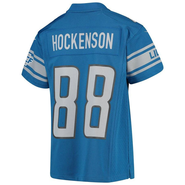 T.J. Hockenson Detroit Lions Youth Game Jersey – Blue 2019