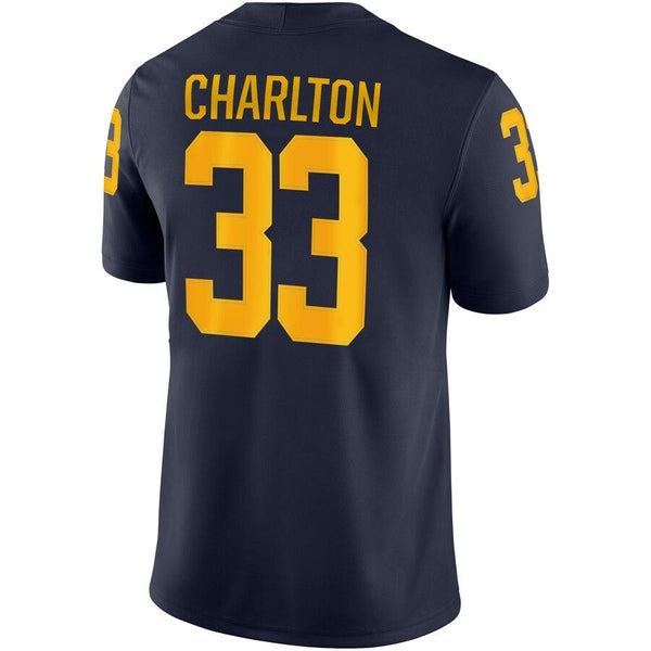 Taco Charlton Michigan Wolverines Jordan Brand Game Jersey – Navy 2019