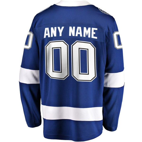 Tampa Bay Lightning Home Breakaway Custom Jersey - Blue 2019