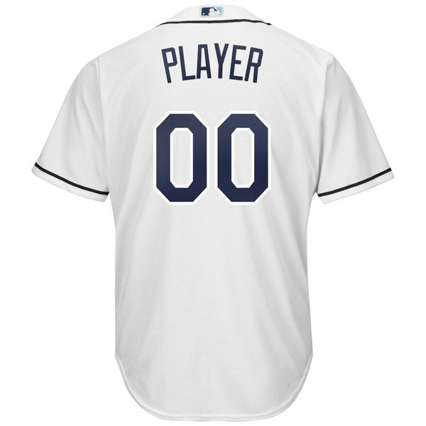 Tampa Bay Rays Majestic Home Cool Base Custom Jersey – White 2019