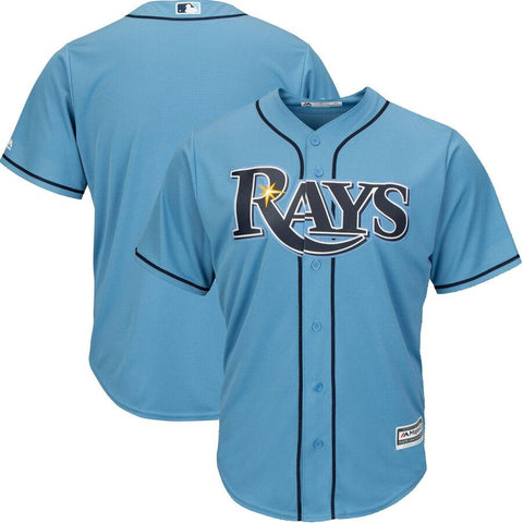 Tampa Bay Rays Majestic Official Cool Base Jersey - Light Blue 2019