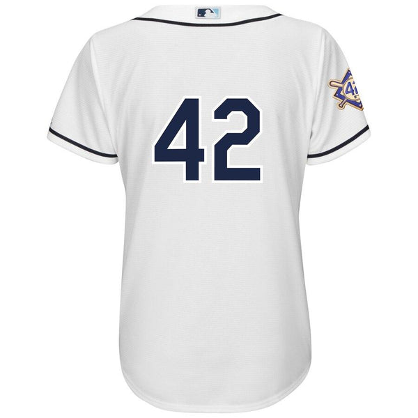 Tampa Bay Rays Majestic Women's 2019 Jackie Robinson Day Official Cool Base Jersey – White 2019
