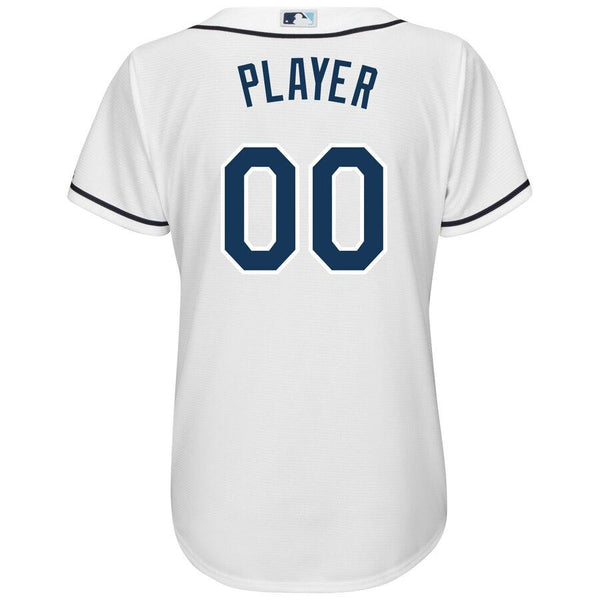 Tampa Bay Rays Majestic Women's Home 2019 Cool Base Custom Jersey – White 2019