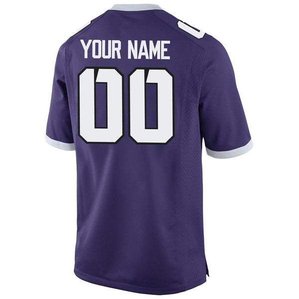 TCU Horned Frogs Custom Replica Football Jersey - Purple 2019