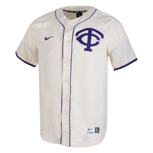 TCU Horned Frogs Full-Button Vapor Performance Baseball Jersey – Natural 2019