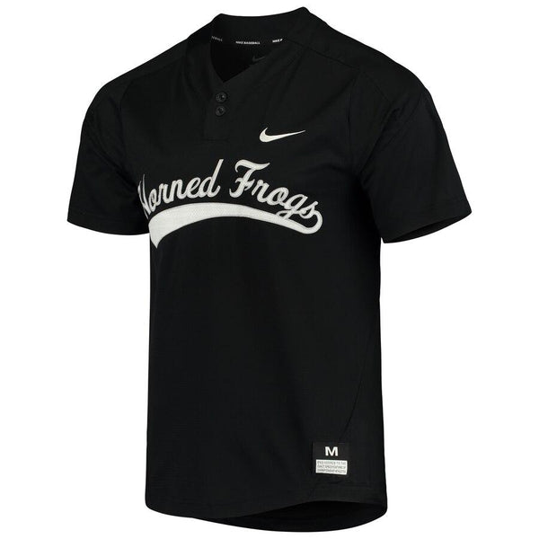 TCU Horned Frogs Vapor Untouchable Elite Two-Button Replica Baseball Jersey - Black 2019