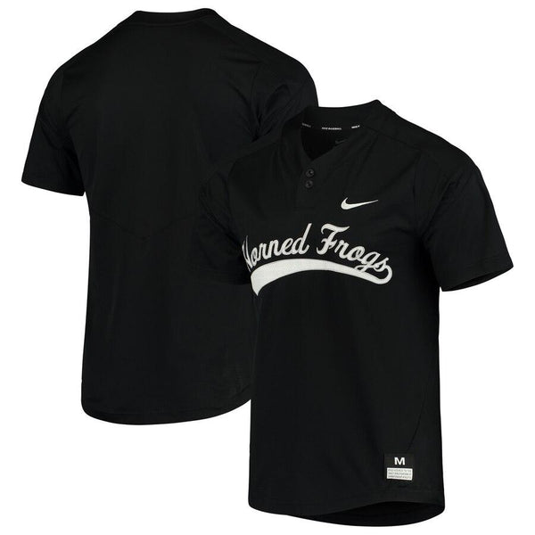 TCU Horned Frogs Vapor Untouchable Elite Two-Button Replica Baseball Jersey - Black 2019