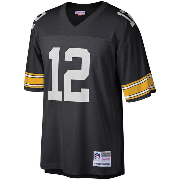 Terry Bradshaw Pittsburgh Steelers Mitchell &amp; Ness Retired Player Vintage Replica Jersey - Black 2019