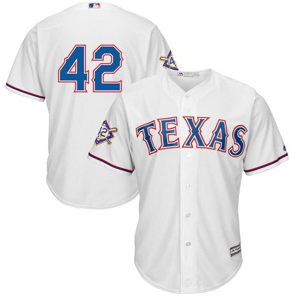 Texas Rangers Majestic 2019 Jackie Robinson Day Official Cool Base Jersey – White 2019
