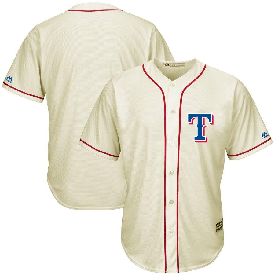 Texas Rangers Majestic Cool Base Ivory Fashion Team Jersey - Cream 2019