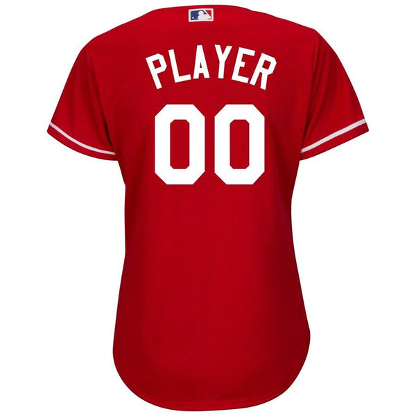 Texas Rangers Majestic Women's Alternate Cool Base Custom Jersey – Scarlet 2019