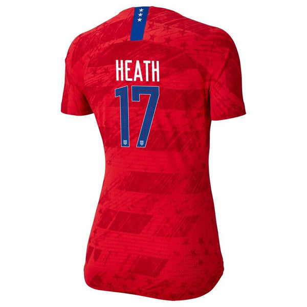 Tobin Heath USWNT Women's 2019 Away Vapor Player Jersey – Red 2019