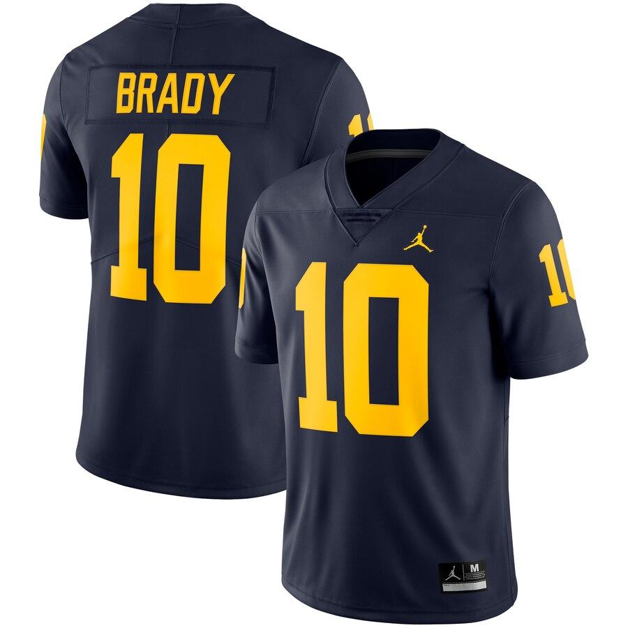 Tom Brady Michigan Wolverines Jordan Brand Alumni Football Limited Jersey - Navy 2019