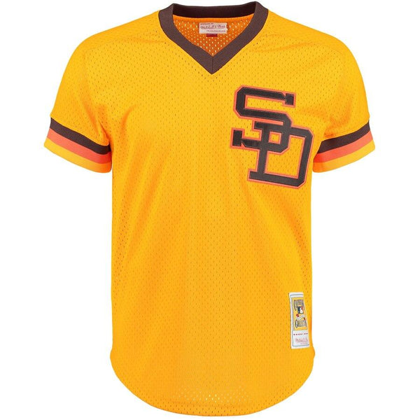 Tony Gwynn San Diego Padres Mitchell &amp; Ness 1982 Cooperstown Collection Mesh Batting Practice Jersey - Gold 2019