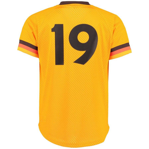 Tony Gwynn San Diego Padres Mitchell &amp; Ness 1982 Cooperstown Collection Mesh Batting Practice Jersey - Gold 2019