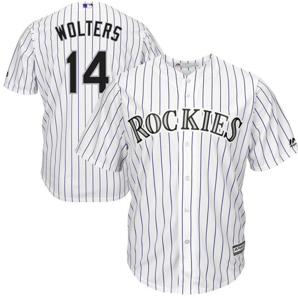 Tony Wolters Colorado Rockies Majestic Home Cool Base Player Jersey - White 2019