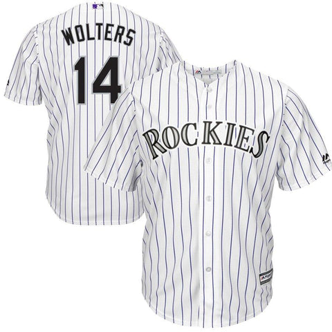 Tony Wolters Colorado Rockies Majestic Home Cool Base Player Jersey - White 2019