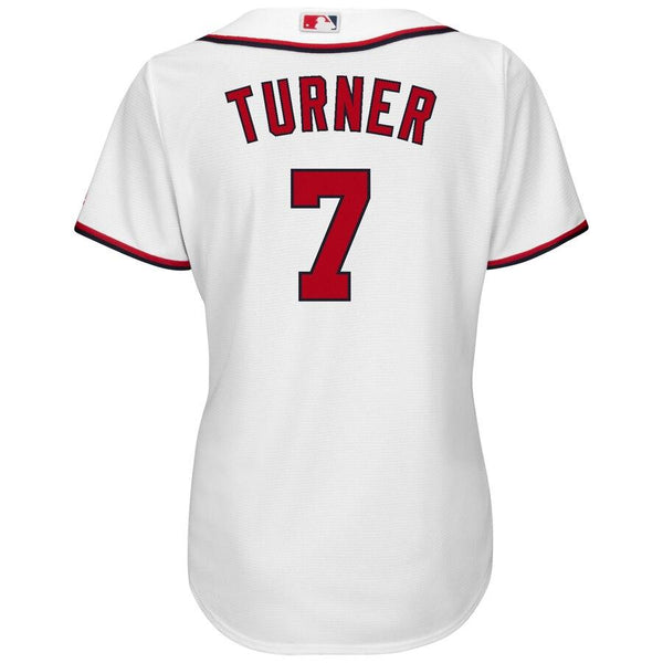 Trea Turner Washington Nationals Majestic Women's Home Cool Base Player Jersey - White 2019