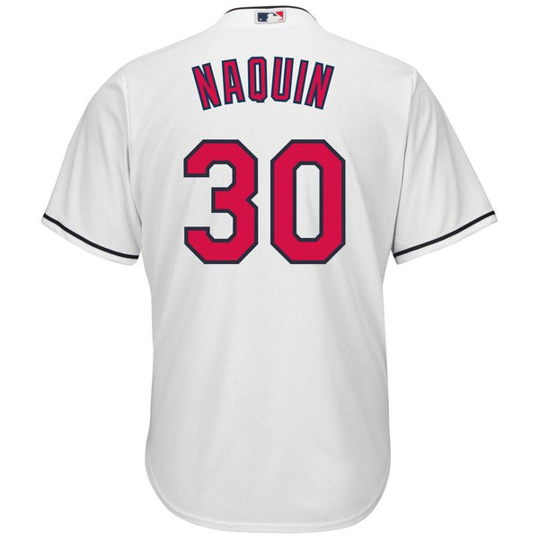 Tyler Naquin Cleveland Indians Majestic Home Cool Base Jersey - White 2019