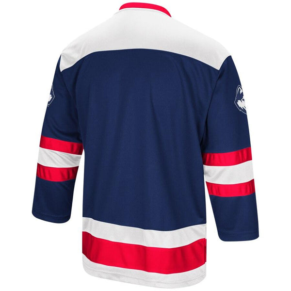 UConn Huskies Colosseum Athletic Machine Hockey Sweater Jersey – Navy 2019