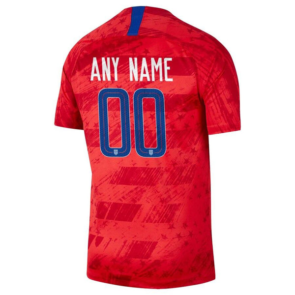 USMNT 2019 Away Replica Stadium Custom Jersey – Red 2019