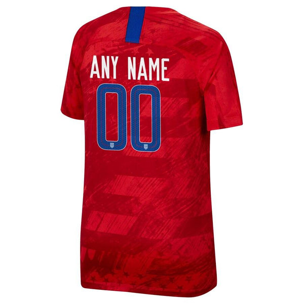 USMNT Youth 2019 Away Replica Stadium Custom Jersey – Red 2019