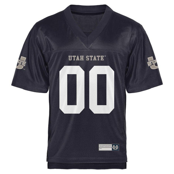 Utah State Aggies Personalized Football Name &amp; Number Jersey - Navy Blue 2019