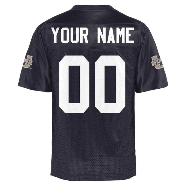 Utah State Aggies Personalized Football Name &amp; Number Jersey - Navy Blue 2019