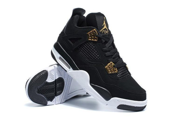 Nike Air Jordan 4 Retro Black White Gold Basketball Men Size US 7 - 13