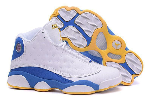 Nike Air Jordan Men 13 Retro White/Blue/Yellow Basketball Men Size US 7 - 13