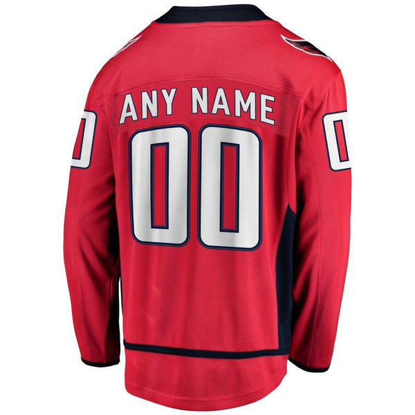 Washington Capitals Home Breakaway Custom Jersey - Red 2019