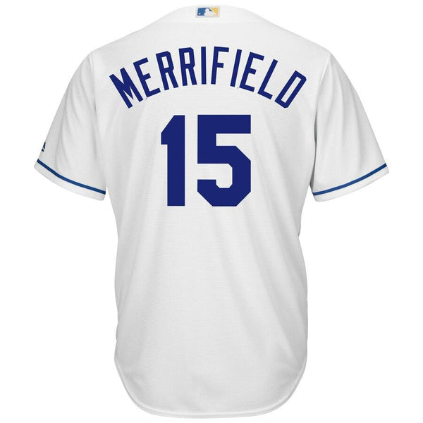 Whit Merrifield Kansas City Royals Majestic Home Cool Base Player Jersey – White 2019