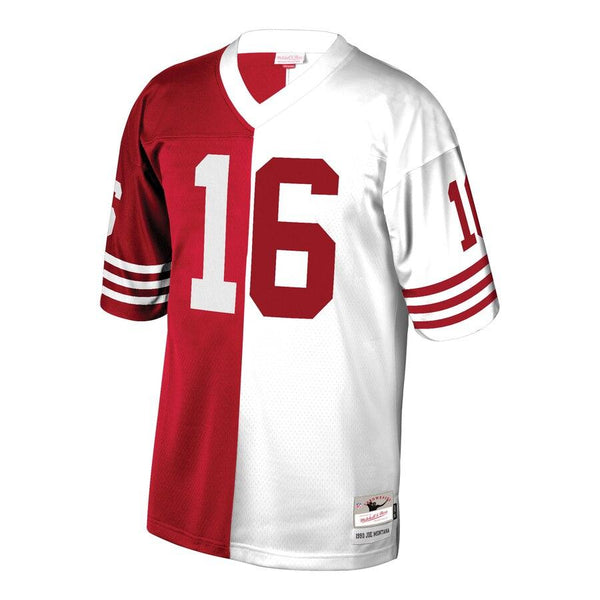 Joe Montana San Francisco 49ers Mitchell &amp; Ness Retired Player Split Replica Jersey – Scarlet/White 2019