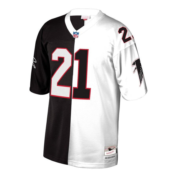 Deion Sanders Atlanta Falcons Mitchell &amp; Ness Retired Player Split Replica Jersey – Black/White 2019