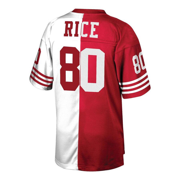 Jerry Rice San Francisco 49ers Mitchell &amp; Ness Retired Player Split Replica Jersey – Scarlet/White 2019