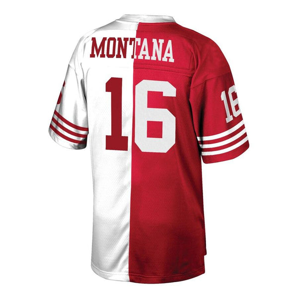 Joe Montana San Francisco 49ers Mitchell &amp; Ness Retired Player Split Replica Jersey – Scarlet/White 2019