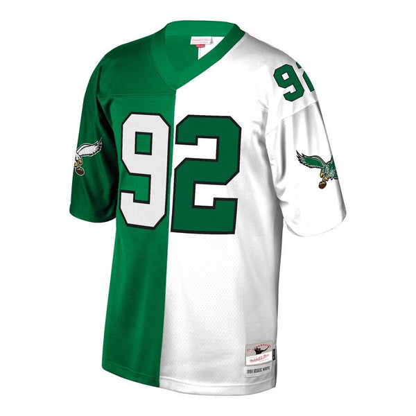 Reggie White Philadelphia Eagles Mitchell &amp; Ness Retired Player Split Replica Jersey – Green/White 2019
