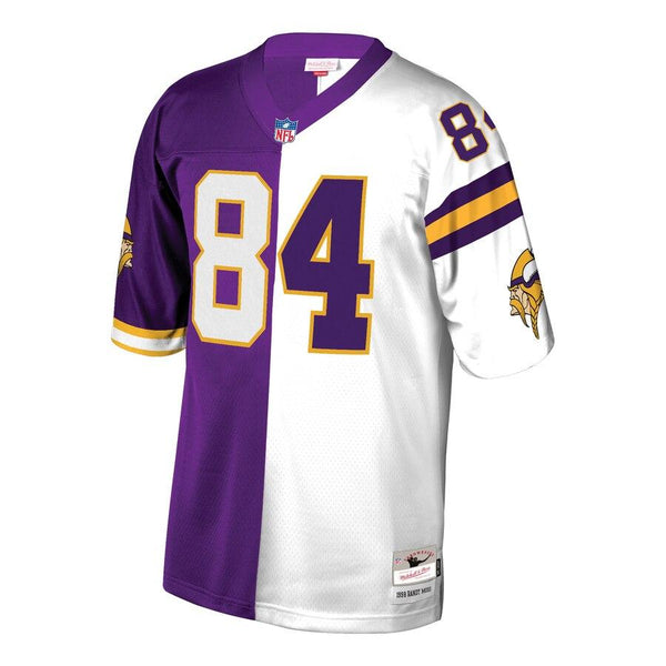 Randy Moss Minnesota Vikings Mitchell &amp; Ness Retired Player Split Replica Jersey – Purple/White 2019