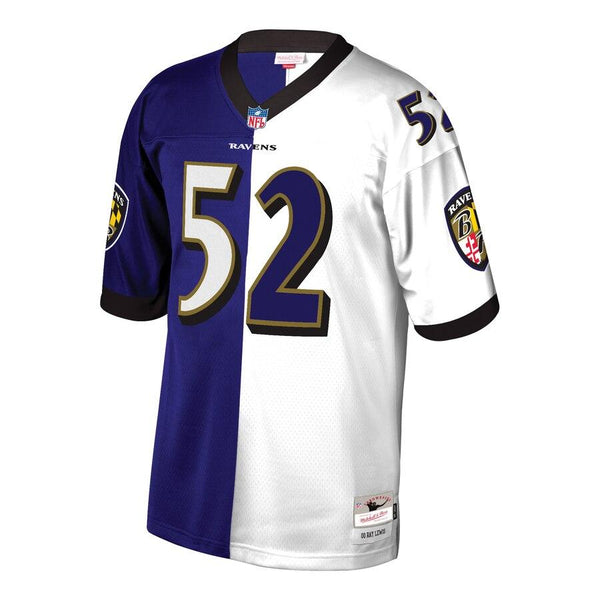 Ray Lewis Baltimore Ravens Mitchell &amp; Ness Retired Player Split Replica Jersey – Purple/White 2019