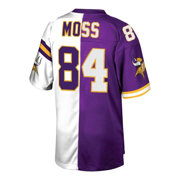Randy Moss Minnesota Vikings Mitchell &amp; Ness Retired Player Split Replica Jersey – Purple/White 2019