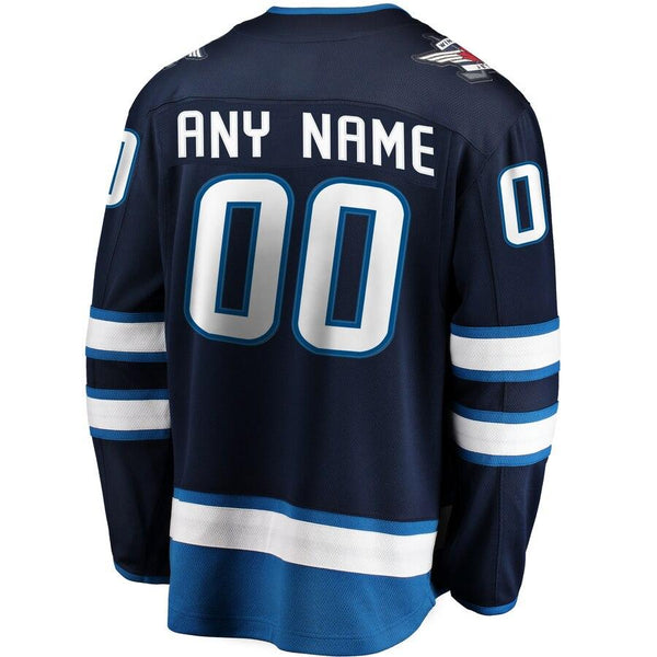 Winnipeg Jets Home Breakaway Custom Jersey - Blue 2019