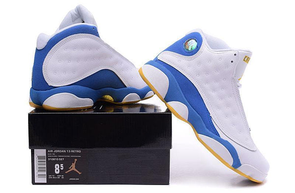 Nike Air Jordan Men 13 Retro White/Blue/Yellow Basketball Men Size US 7 - 13