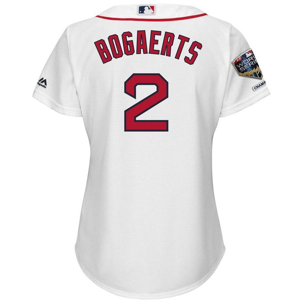 Xander Bogaerts Boston Red Sox Majestic Women's World Series Champions Home Cool Base Player Jersey – White 2019