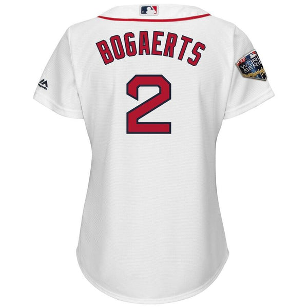 Xander Bogaerts Boston Red Sox Majestic Women's World Series Cool Base Player Jersey – White 2019