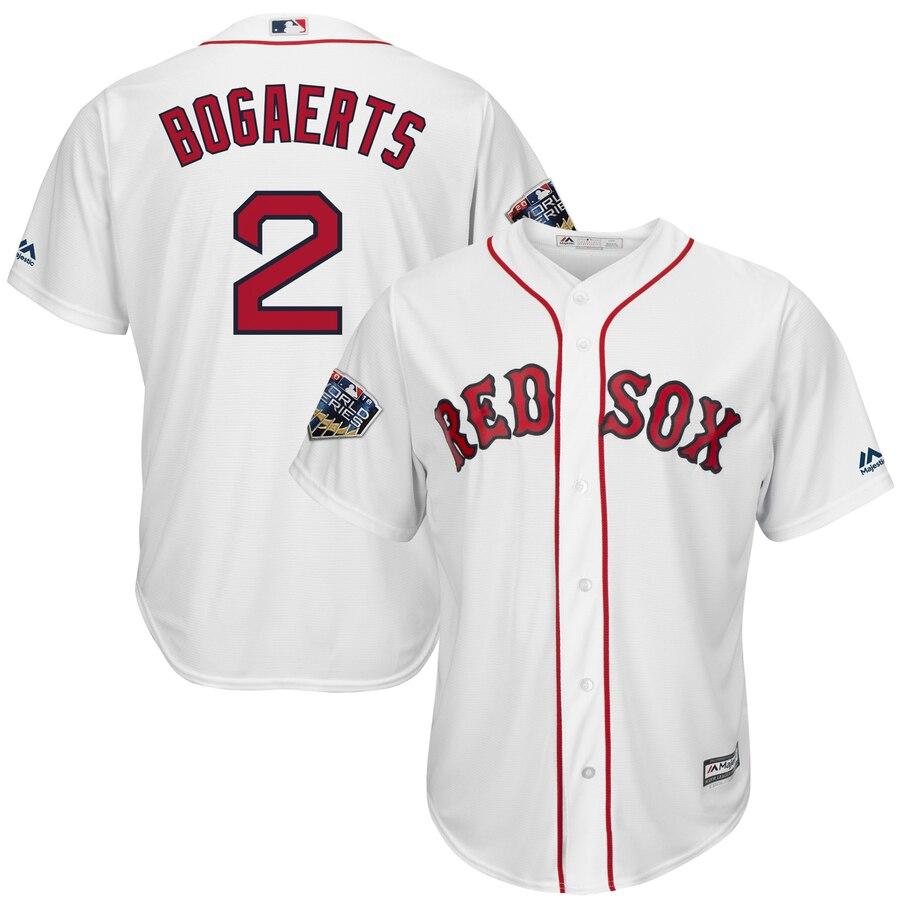 Xander Bogaerts Boston Red Sox Majestic World Series Cool Base Player Jersey – White 2019