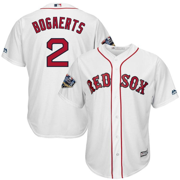 Xander Bogaerts Boston Red Sox Majestic World Series Cool Base Player Jersey – White 2019